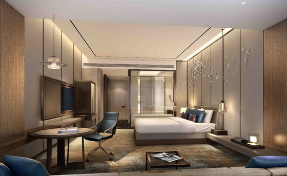 OEM Karşılama Gelaimei Lüks Otel Yatak Odası Mobilyası Modern Tasarım