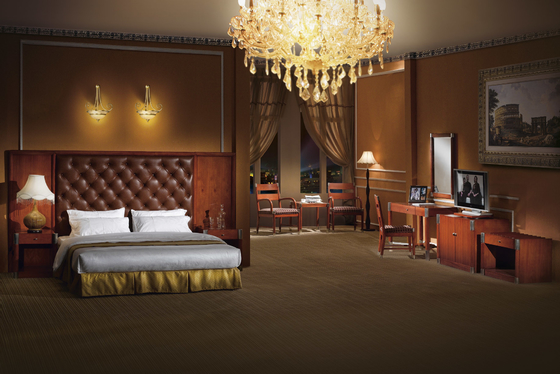 Büyük Başlıklı Otel Yatak Odası Takımları Rustik Country Yatak Odası Takımları 1800*2000*250 Yatak