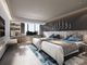 ISO14001 Standart Otel Misafir Odası Mobilyaları Minimalist Yatak Odası Mobilya Takımları Özelleştirilmiş