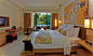 ISO14001 Onayı Turuncu Kumaş Villa Mobilyaları King Size Yatak Odası Mobilyaları