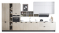 ISO14001 Özelleştirilmiş Lüks Laminat Mutfak Dolabı Seti Akrilik Beyaz Mutfak Dolapları