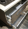 ISO14001 Özelleştirilmiş Lüks Laminat Mutfak Dolabı Seti Akrilik Beyaz Mutfak Dolapları